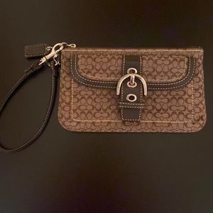 COACH Brown Wristlet